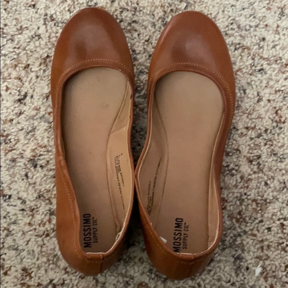 Brown flats size 8